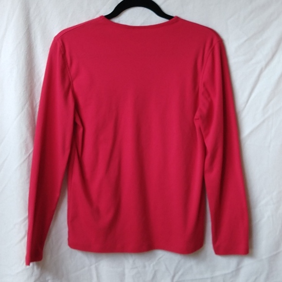 Women's Medium Red Christmas Long Sleeve tee - Picture 2 of 4